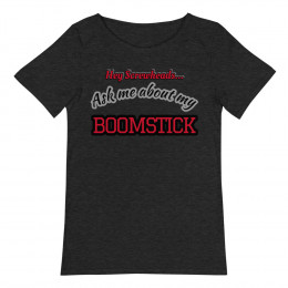 (A24) ASK ME ABOUT MY BOOMSTICK Men's Raw Neck Tee